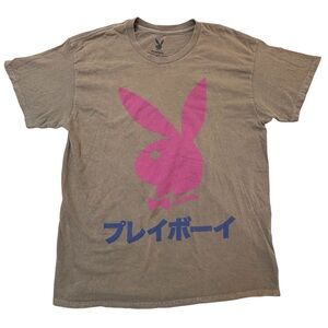 PLAYBOY x Color Bars Tokyo Japan Tan Cotton Tee